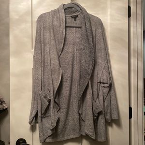 Gray knit cardigan
